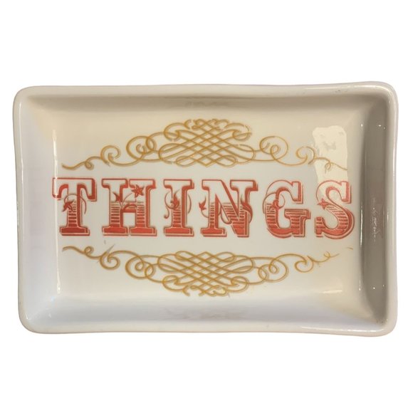 SET of 3 Trinket Dish Tray Jewelry Ring Coin Eyeglass Whimsical Colorful Ceramic - Picture 7 of 10